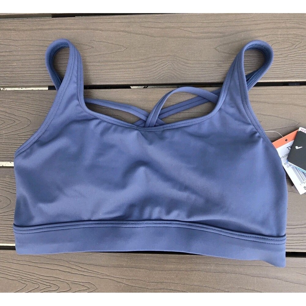 TYR Durafast Women's Solid Slate Jojo Top Athletic Swim Size S New